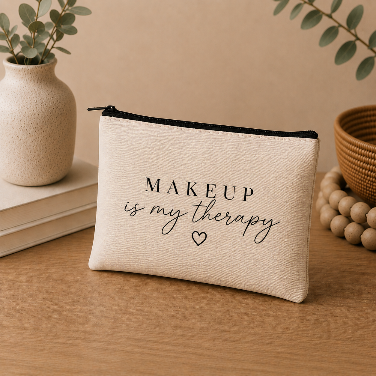 Personalized Canvas Makeup Pouch