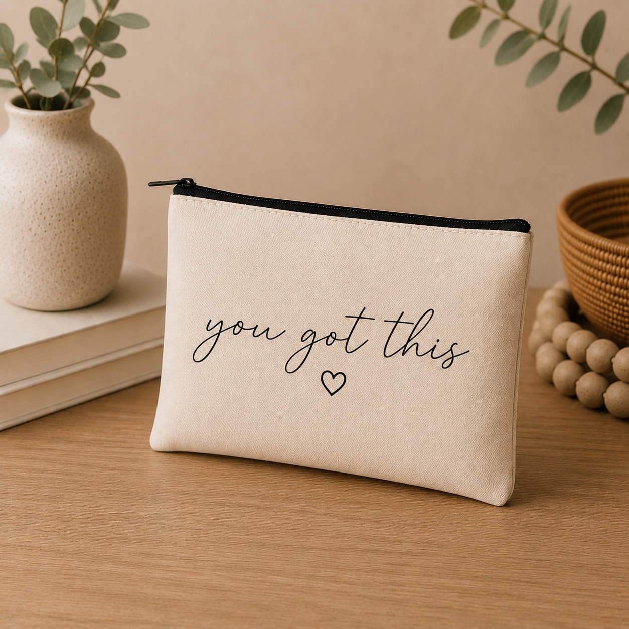 Personalized Canvas Makeup Pouch