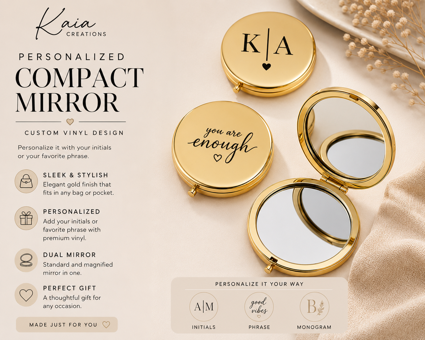Personalized Compact Mirror