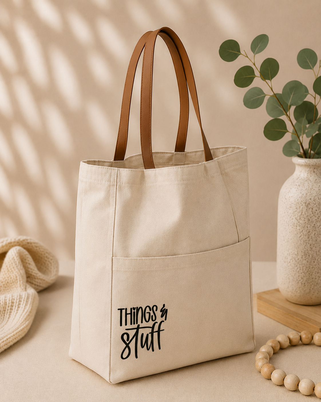 Canvas Front Pocket Tote