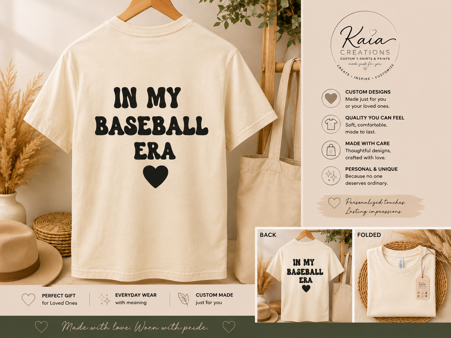 In My Baseball Era T-Shirt – Cute Baseball Lover Graphic Tee