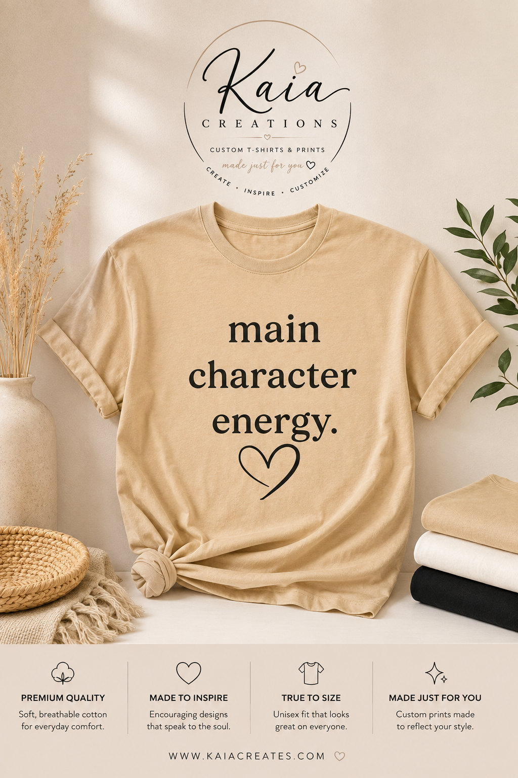 Main Character Energy T-Shirt – Trendy Inspirational Graphic Tee