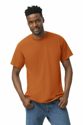 Heavy Cotton T-Shirt - Burnt Orange Color